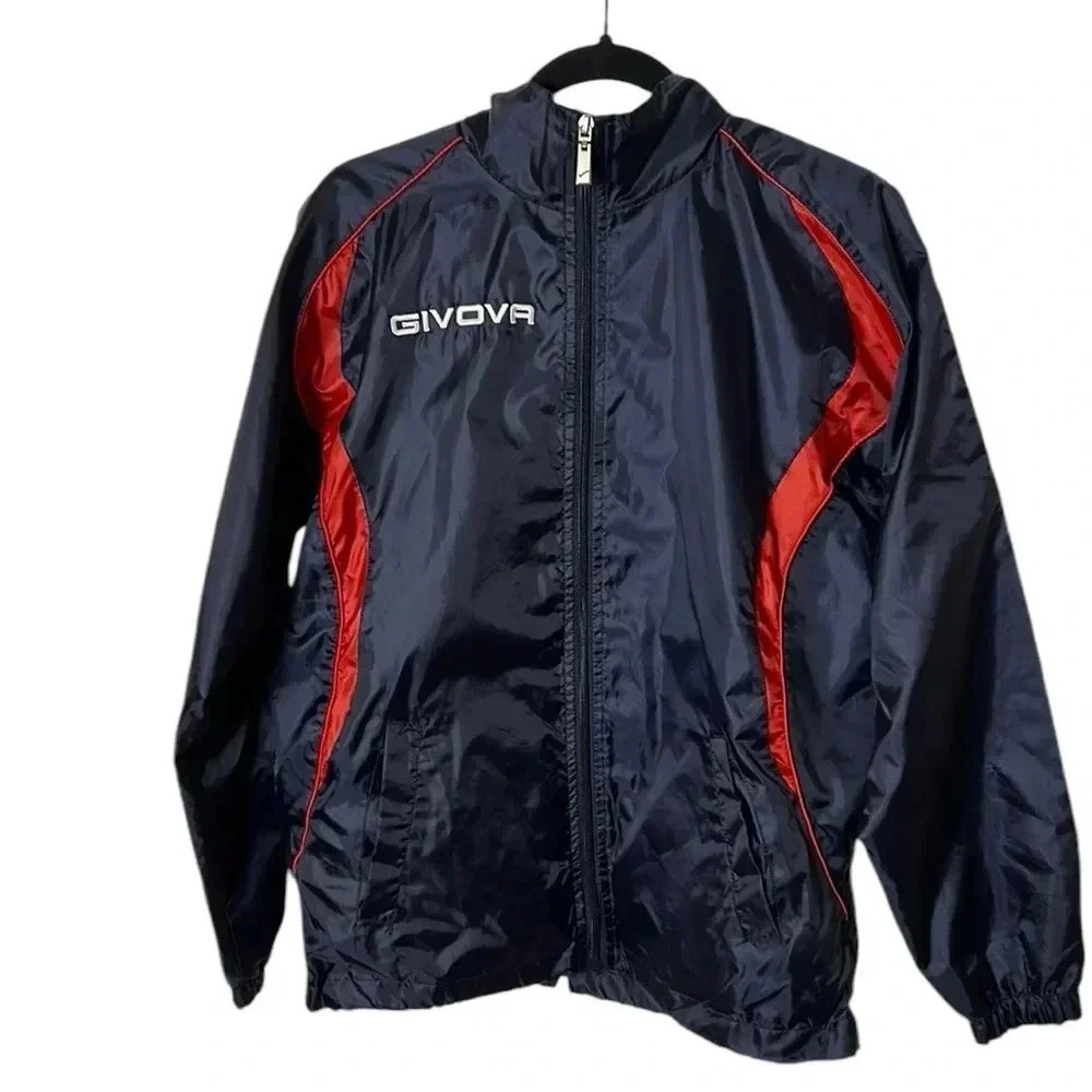 Y2K GIVOVA lightweight performance windbreaker jacket,men XS,hidden hood, EC